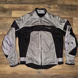 FLY RACING STREETGEAR COOLPRO MESH MOTORCYCLE JACKET‎ SIZE MEN’S S SILVER BLACK
